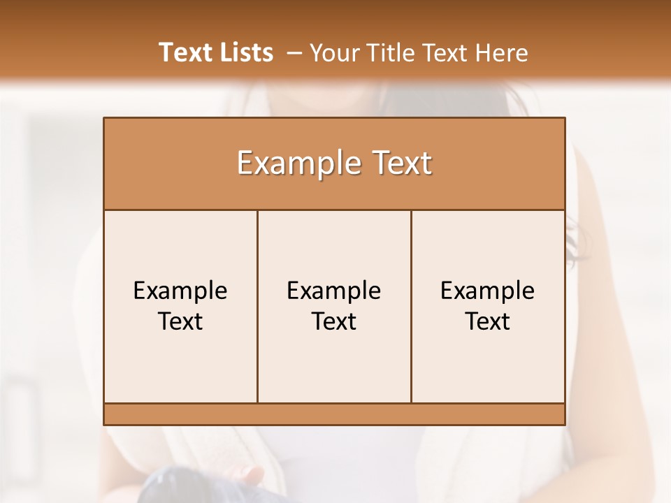 A Woman In A Towel Holding A Water Bottle PowerPoint Template