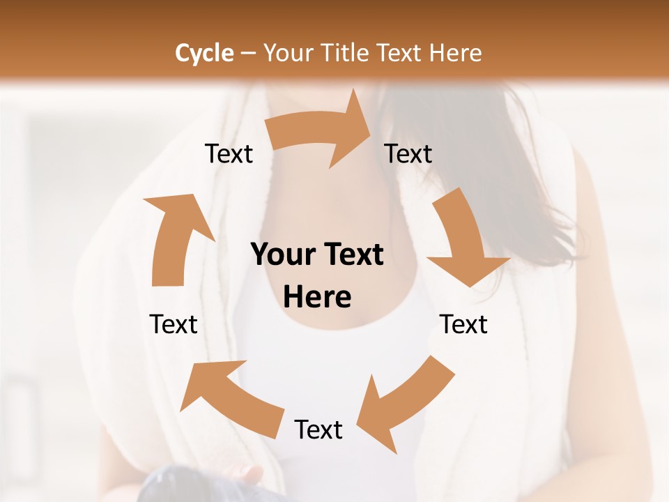 A Woman In A Towel Holding A Water Bottle PowerPoint Template