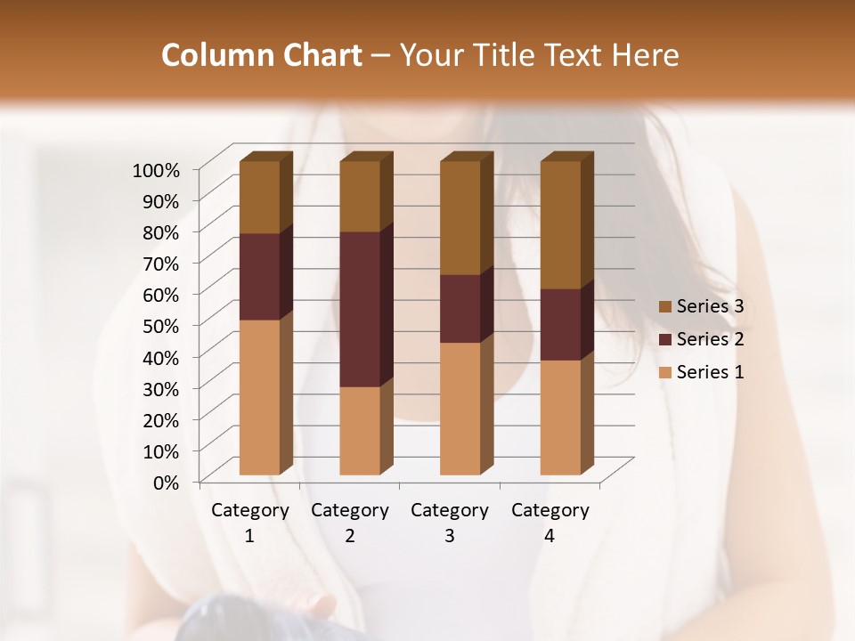 A Woman In A Towel Holding A Water Bottle PowerPoint Template