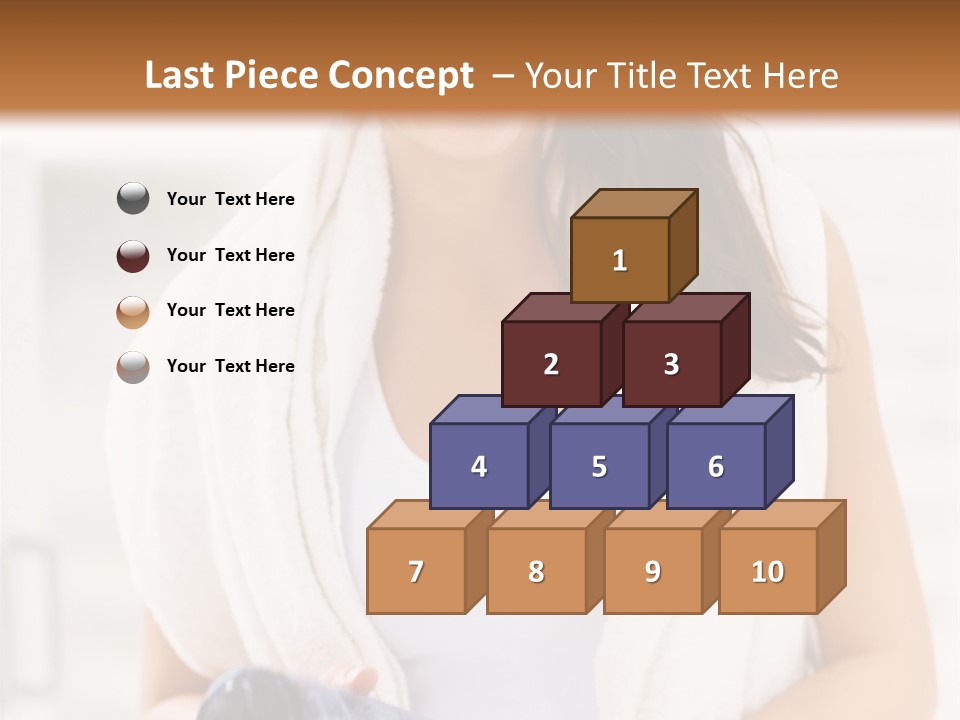 A Woman In A Towel Holding A Water Bottle PowerPoint Template