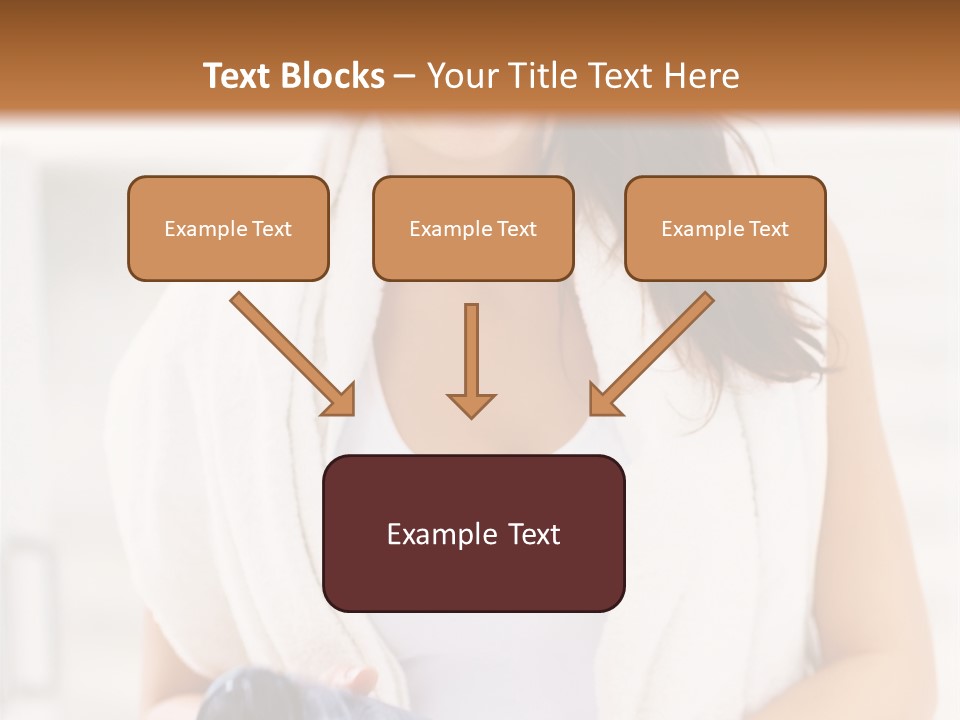 A Woman In A Towel Holding A Water Bottle PowerPoint Template