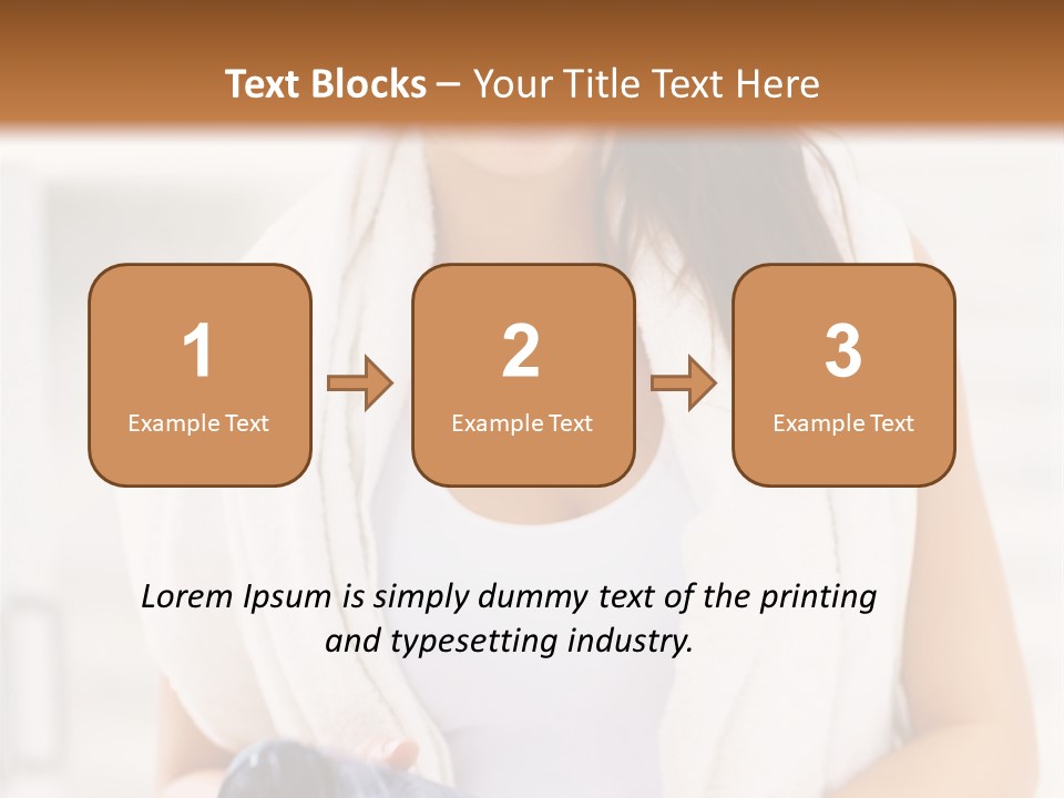 A Woman In A Towel Holding A Water Bottle PowerPoint Template