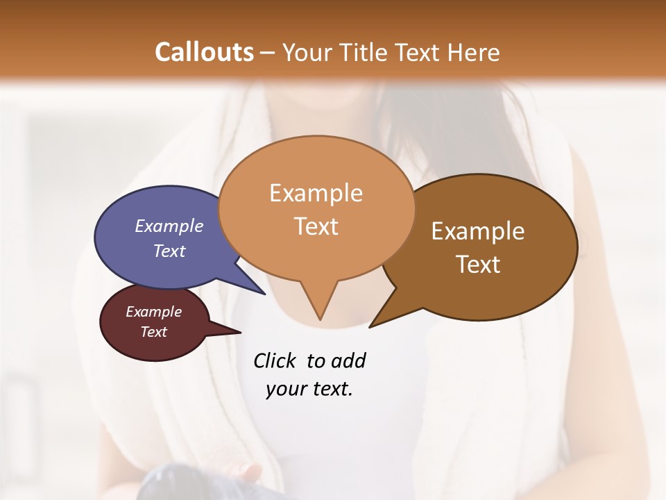 A Woman In A Towel Holding A Water Bottle PowerPoint Template