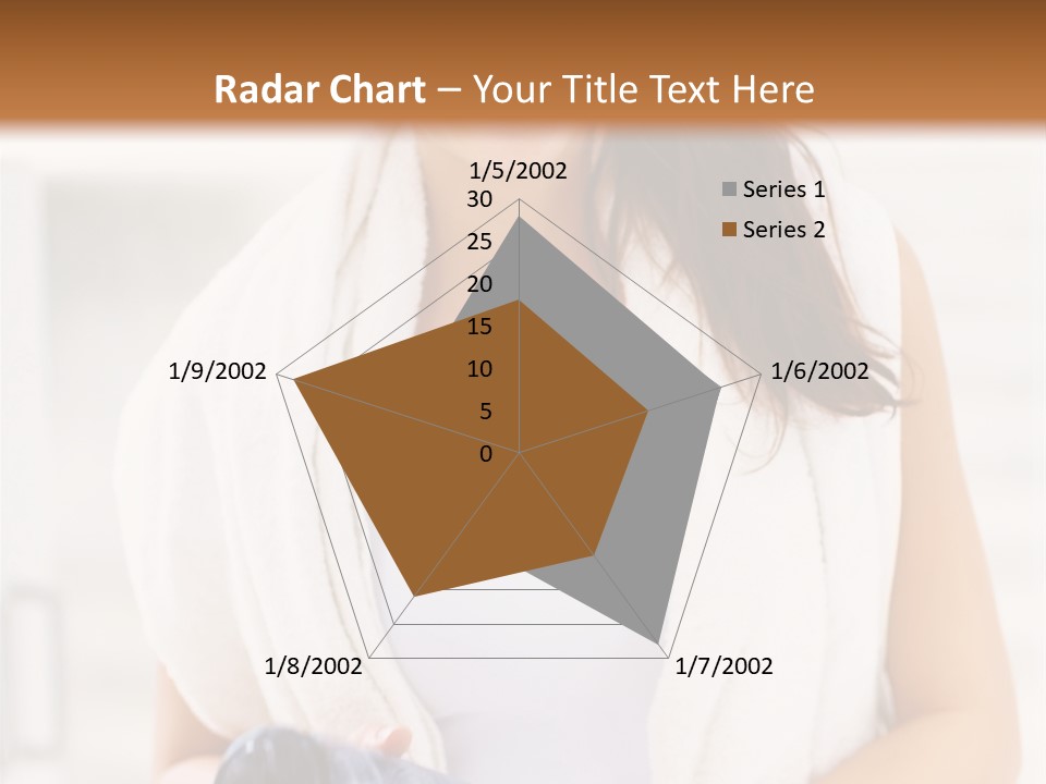 A Woman In A Towel Holding A Water Bottle PowerPoint Template