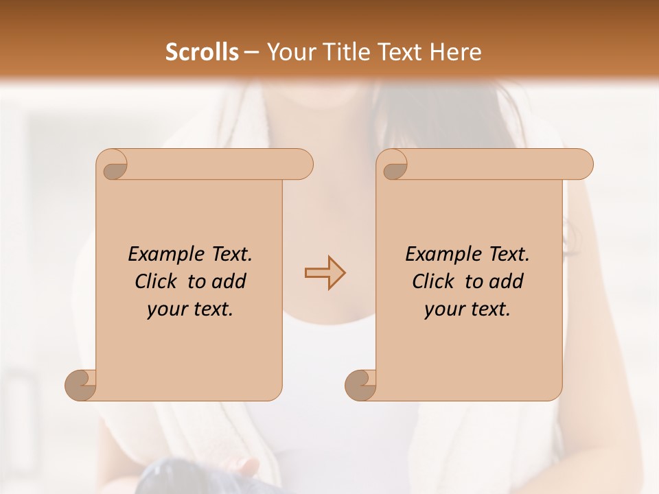 A Woman In A Towel Holding A Water Bottle PowerPoint Template