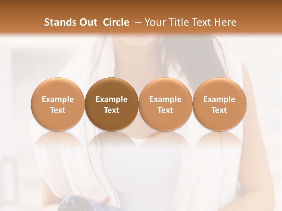 A Woman In A Towel Holding A Water Bottle PowerPoint Template