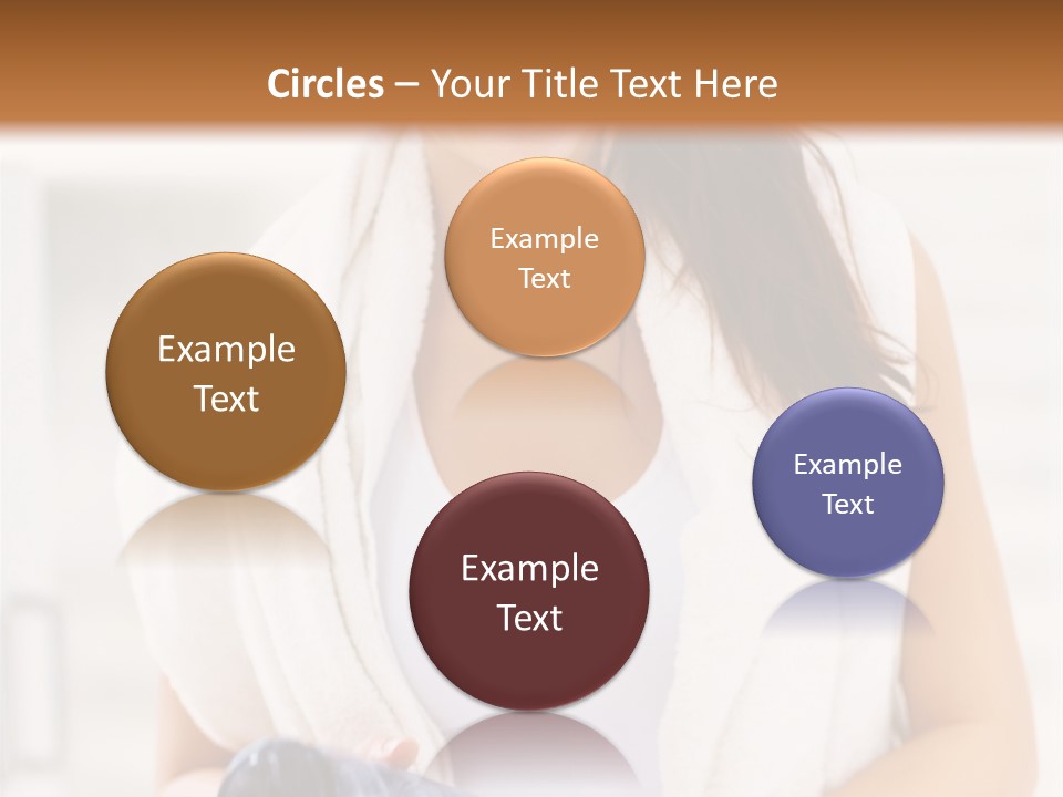 A Woman In A Towel Holding A Water Bottle PowerPoint Template