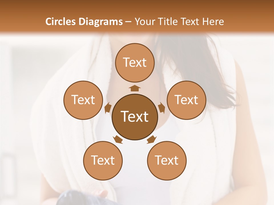 A Woman In A Towel Holding A Water Bottle PowerPoint Template