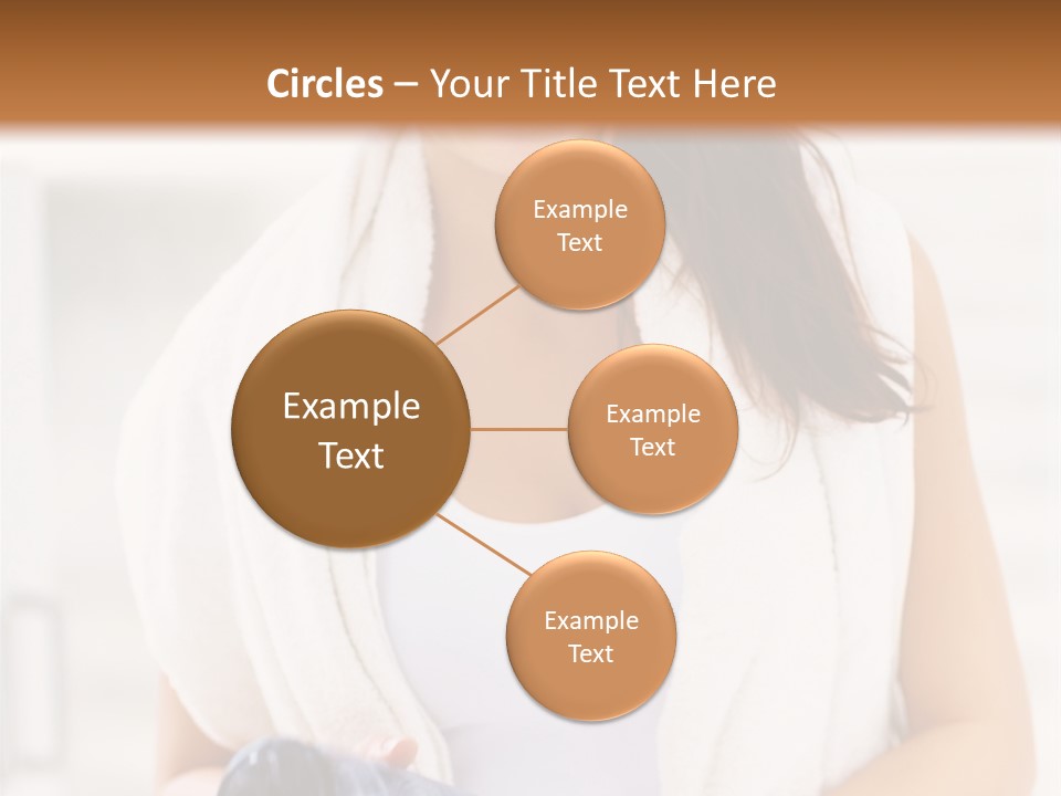 A Woman In A Towel Holding A Water Bottle PowerPoint Template