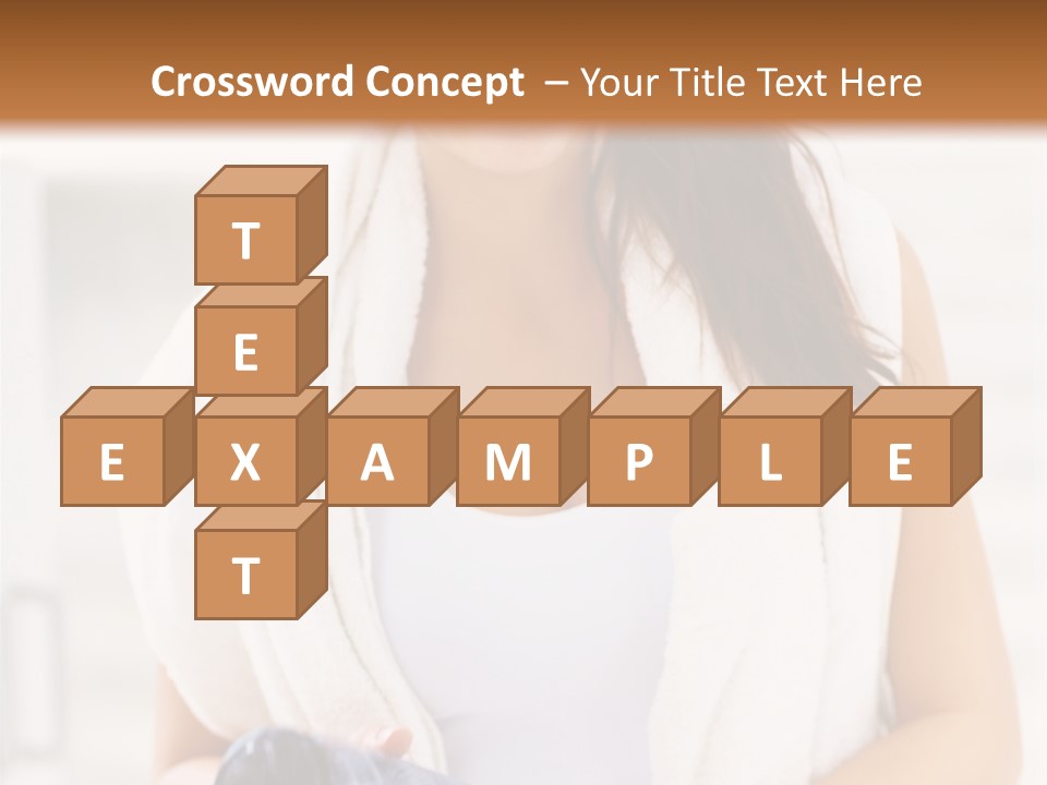 A Woman In A Towel Holding A Water Bottle PowerPoint Template