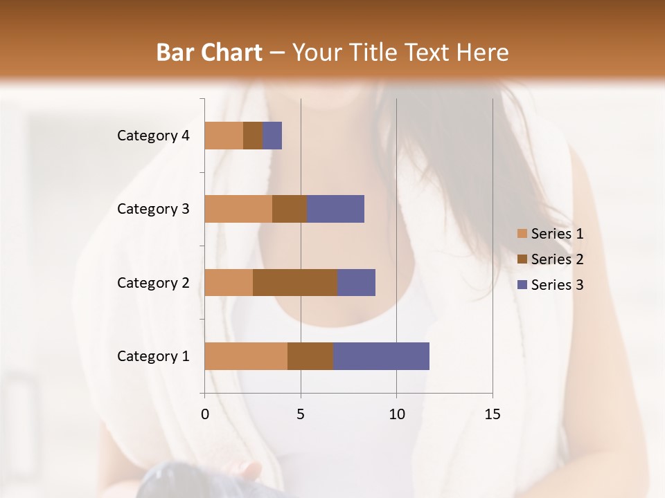 A Woman In A Towel Holding A Water Bottle PowerPoint Template
