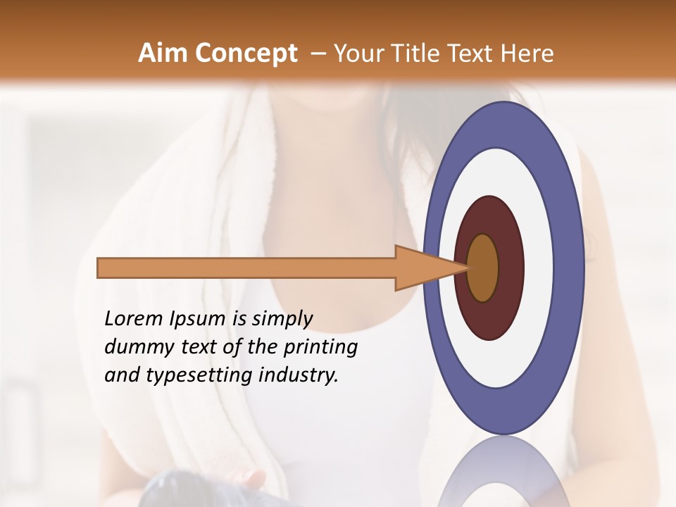 A Woman In A Towel Holding A Water Bottle PowerPoint Template