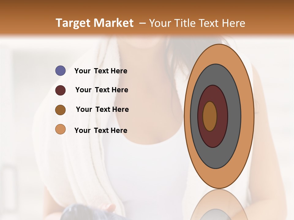 A Woman In A Towel Holding A Water Bottle PowerPoint Template