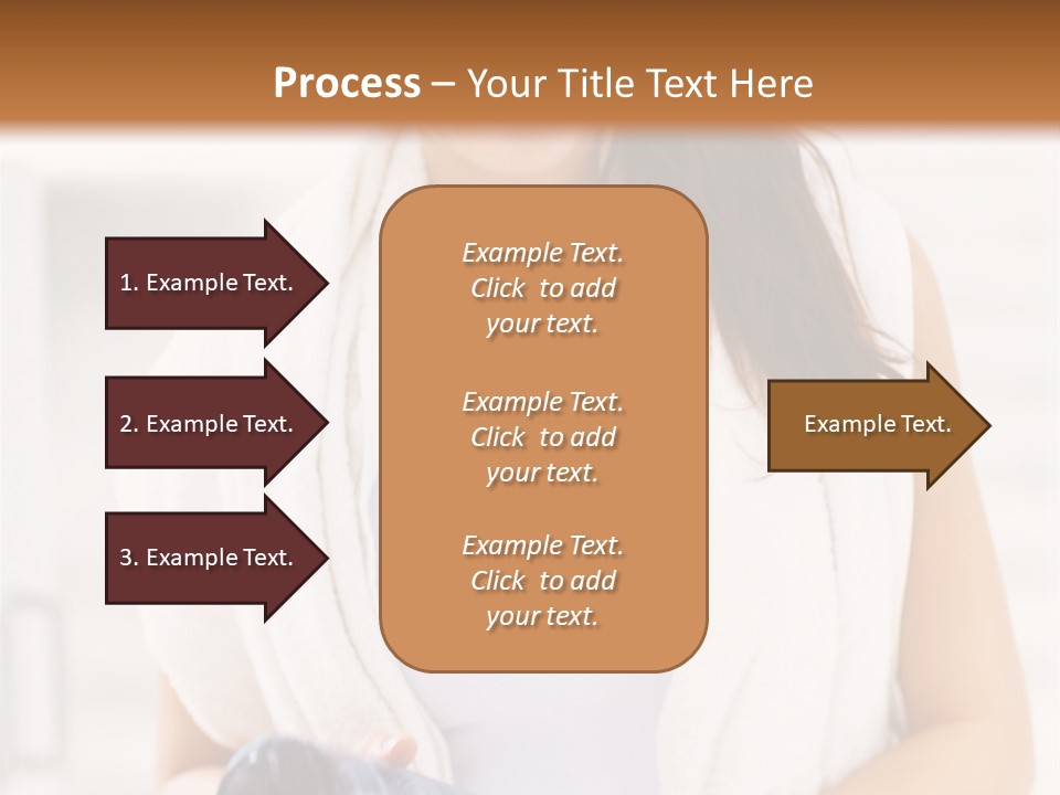 A Woman In A Towel Holding A Water Bottle PowerPoint Template