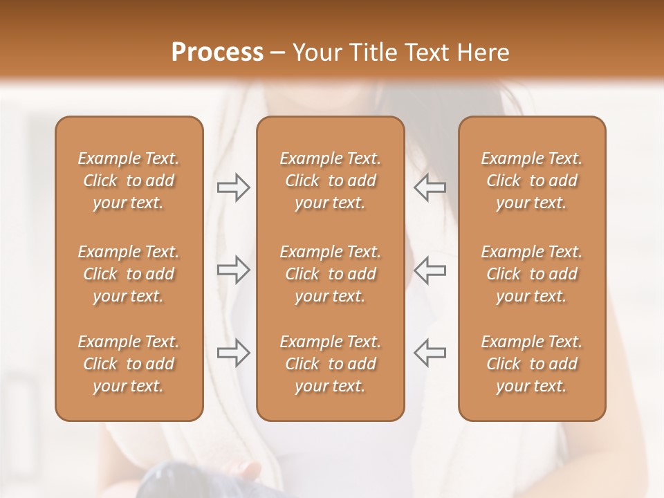 A Woman In A Towel Holding A Water Bottle PowerPoint Template