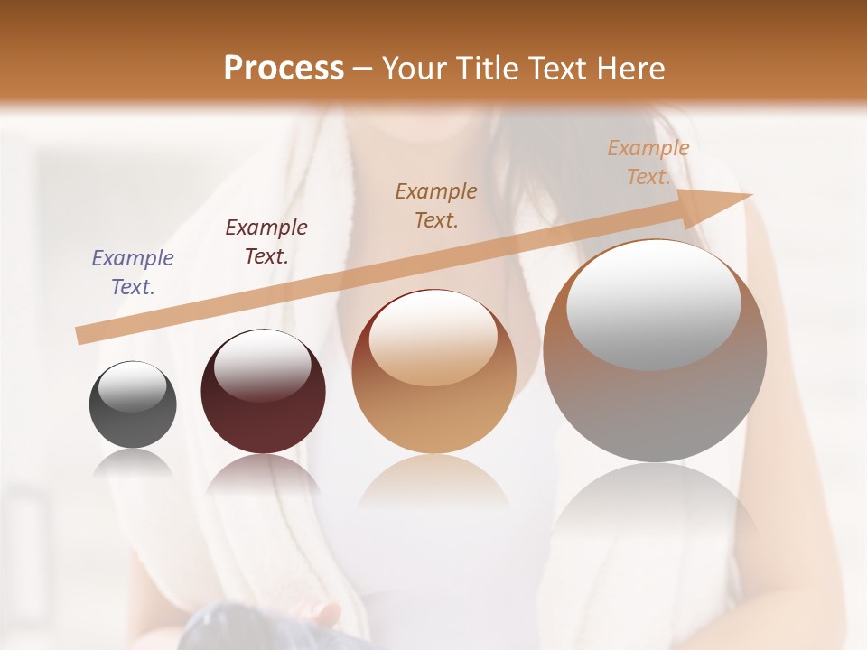 A Woman In A Towel Holding A Water Bottle PowerPoint Template