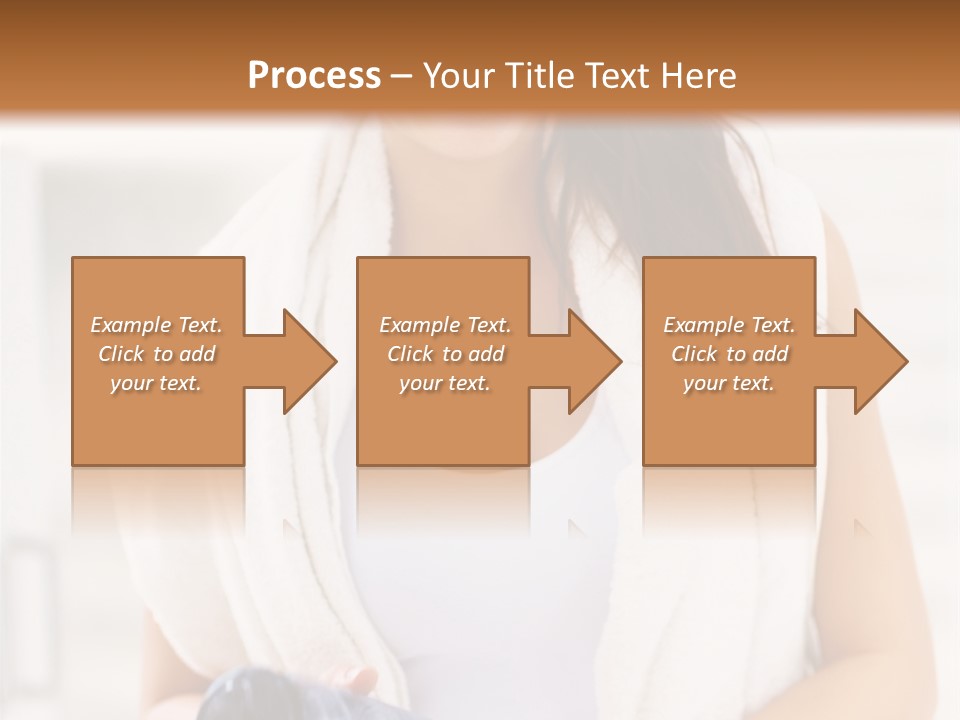 A Woman In A Towel Holding A Water Bottle PowerPoint Template