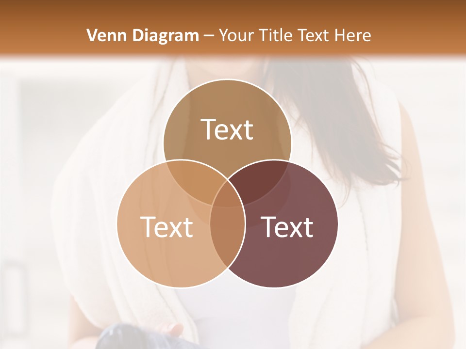 A Woman In A Towel Holding A Water Bottle PowerPoint Template