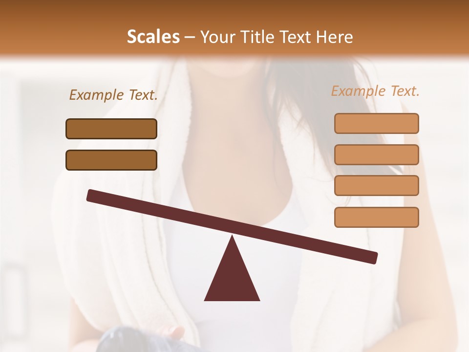 A Woman In A Towel Holding A Water Bottle PowerPoint Template