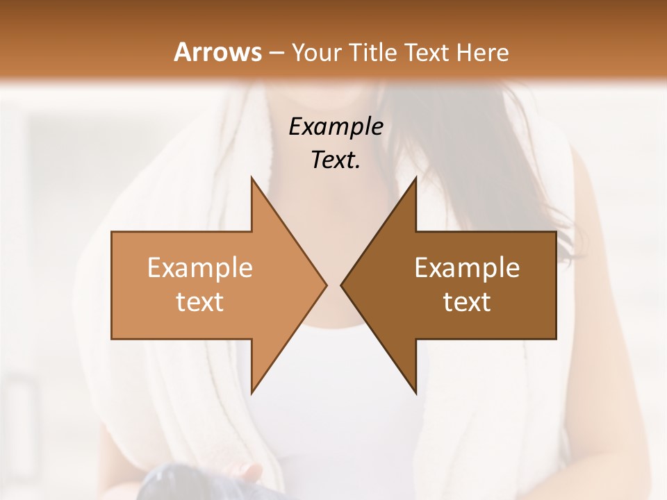 A Woman In A Towel Holding A Water Bottle PowerPoint Template