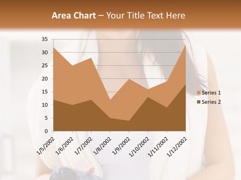 A Woman In A Towel Holding A Water Bottle PowerPoint Template