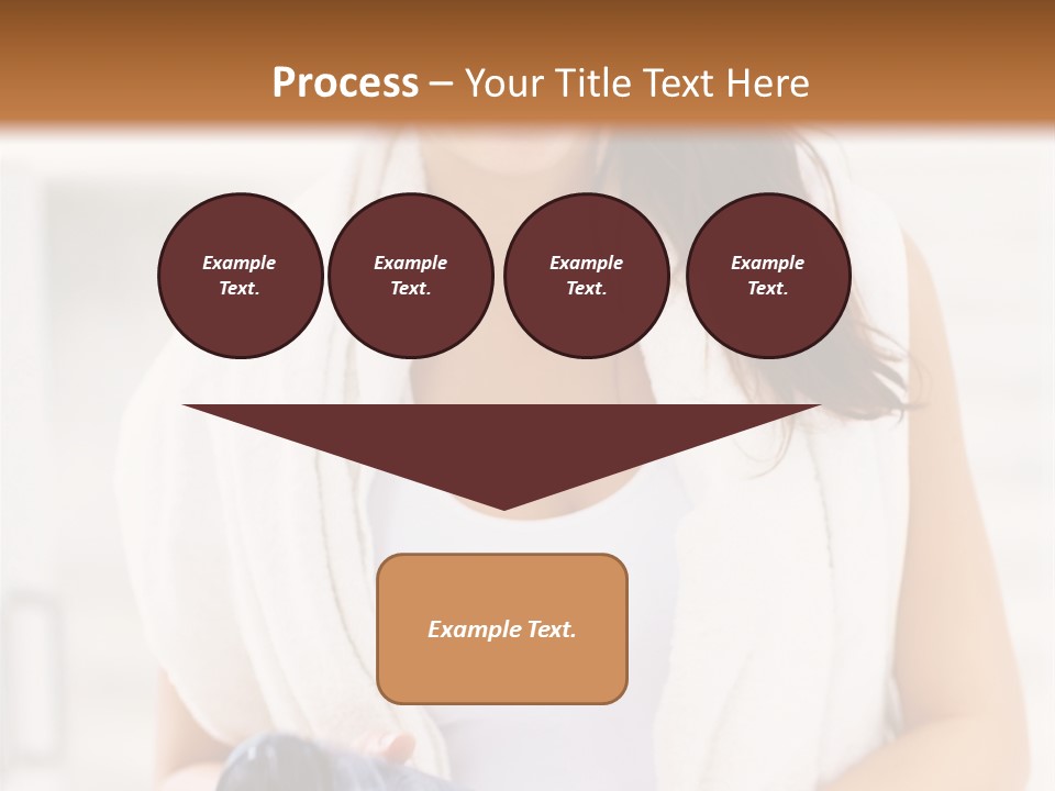 A Woman In A Towel Holding A Water Bottle PowerPoint Template