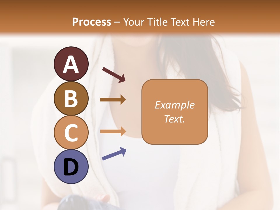 A Woman In A Towel Holding A Water Bottle PowerPoint Template