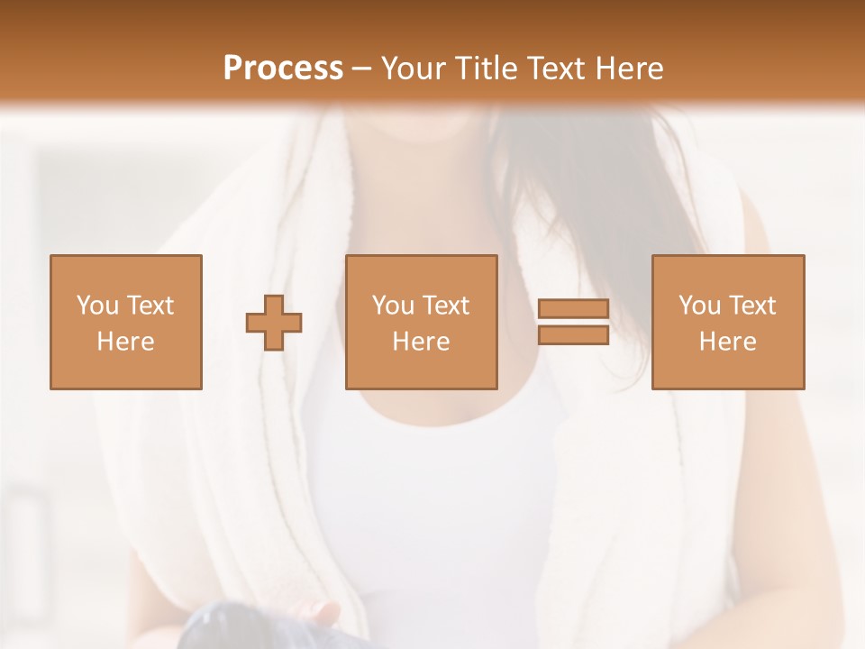 A Woman In A Towel Holding A Water Bottle PowerPoint Template