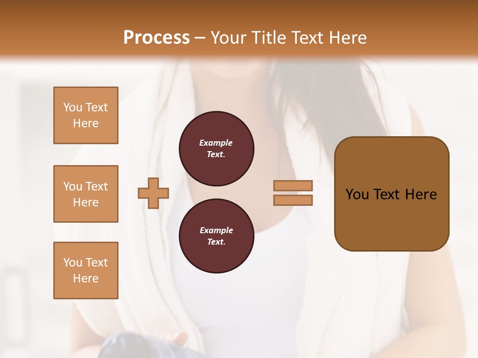 A Woman In A Towel Holding A Water Bottle PowerPoint Template