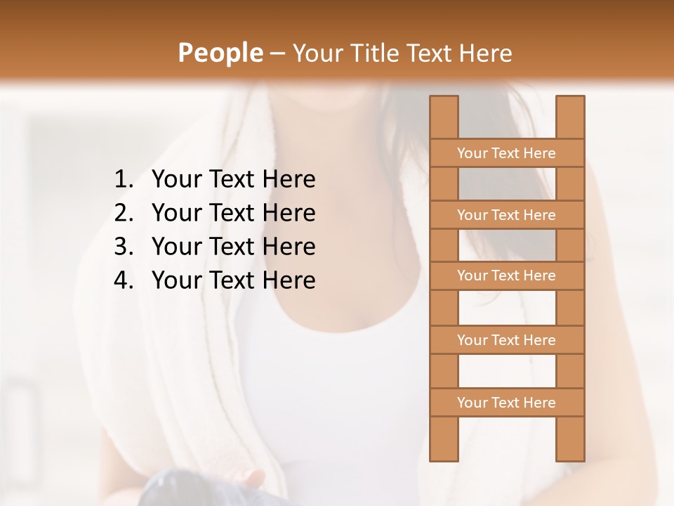 A Woman In A Towel Holding A Water Bottle PowerPoint Template