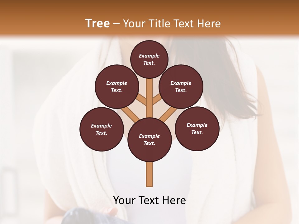 A Woman In A Towel Holding A Water Bottle PowerPoint Template