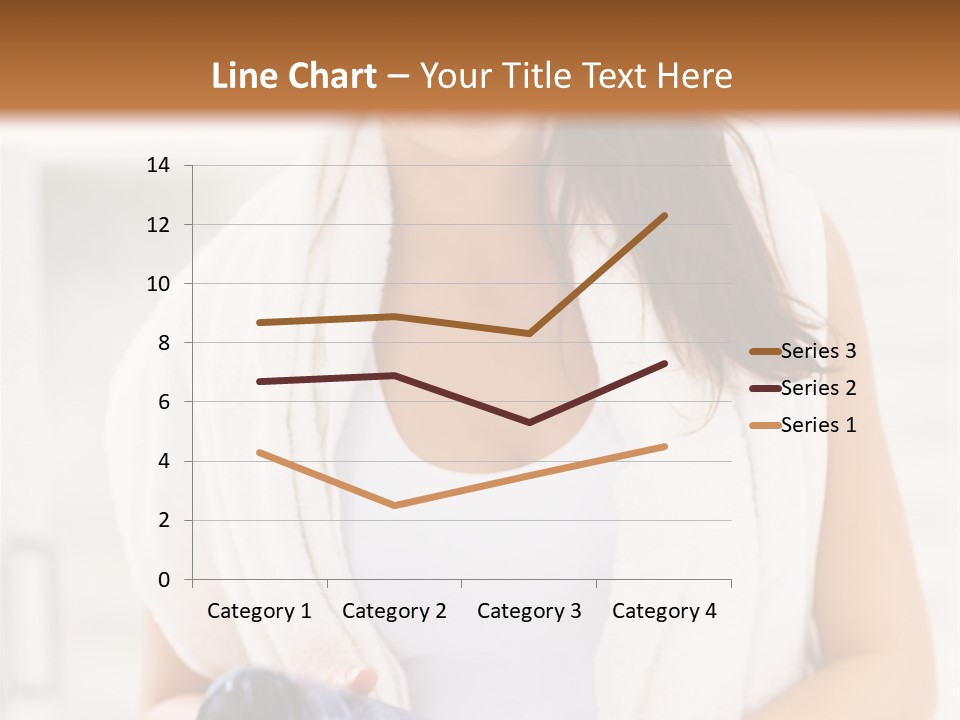 A Woman In A Towel Holding A Water Bottle PowerPoint Template