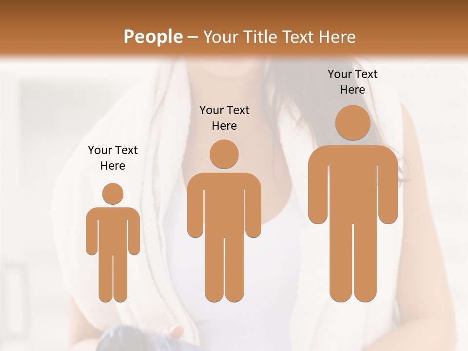 A Woman In A Towel Holding A Water Bottle PowerPoint Template