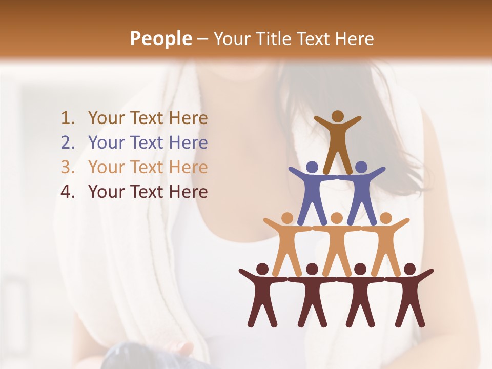 A Woman In A Towel Holding A Water Bottle PowerPoint Template