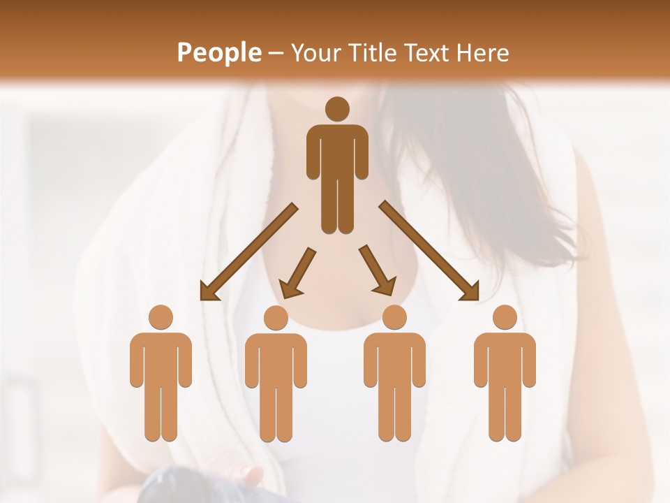 A Woman In A Towel Holding A Water Bottle PowerPoint Template