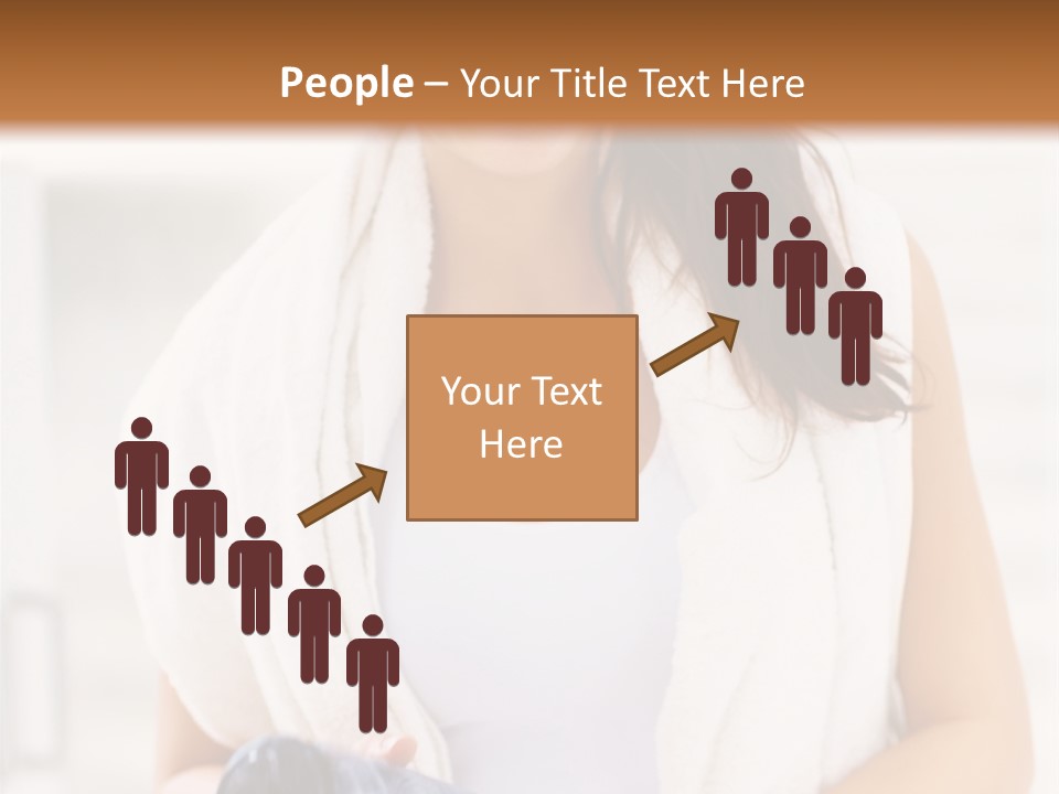 A Woman In A Towel Holding A Water Bottle PowerPoint Template