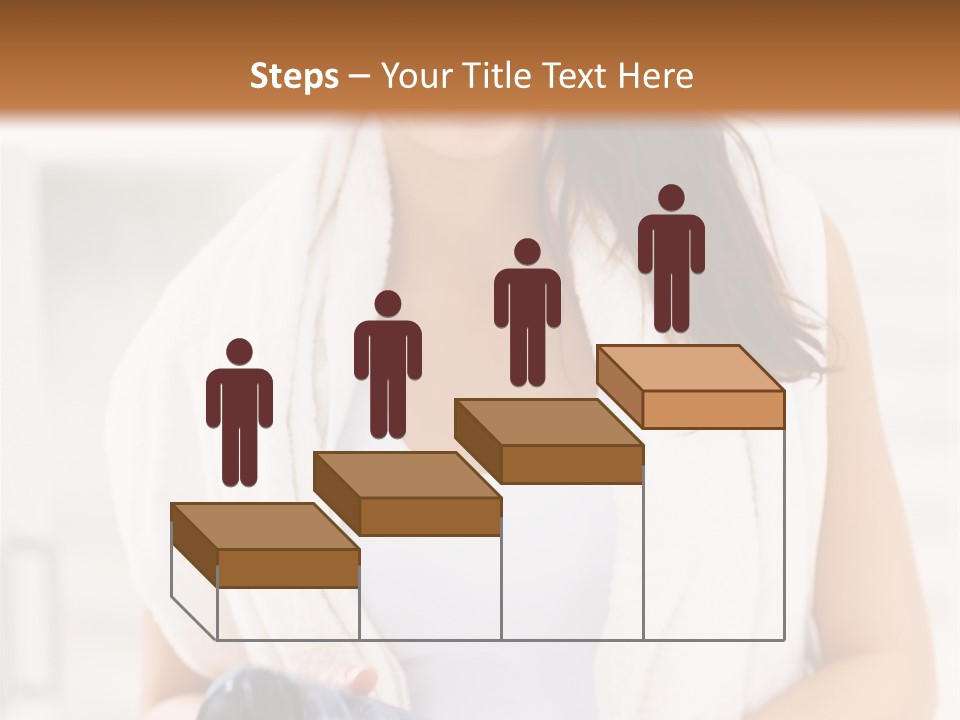 A Woman In A Towel Holding A Water Bottle PowerPoint Template