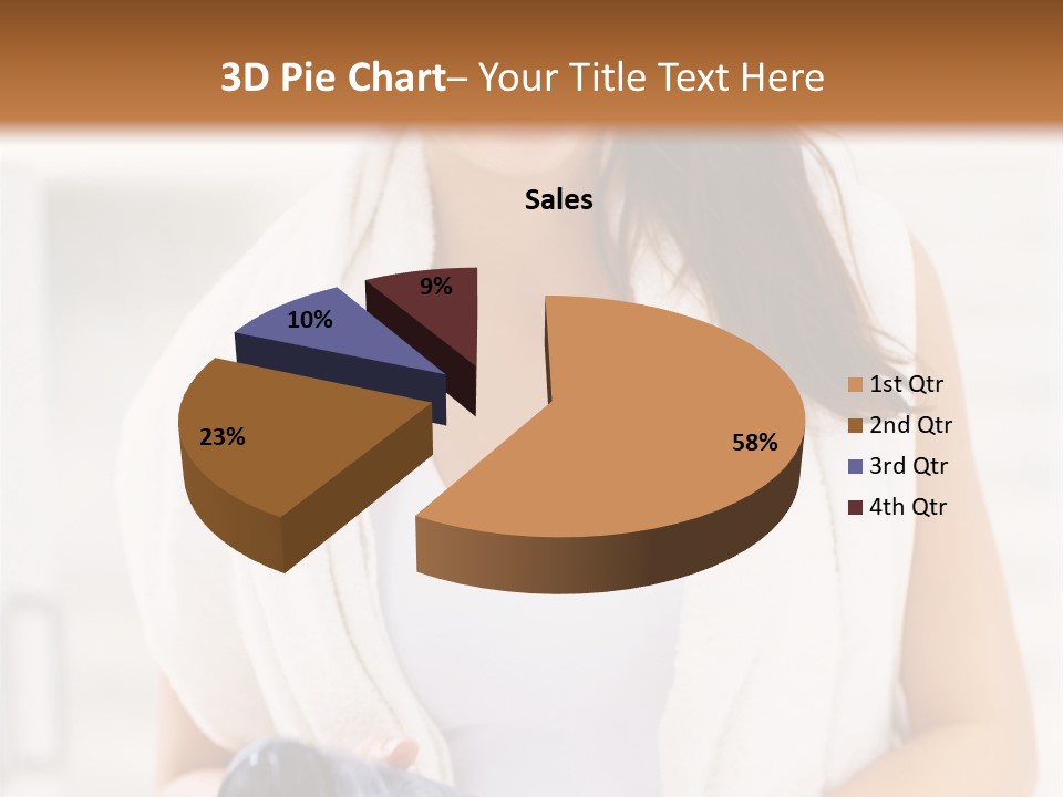 A Woman In A Towel Holding A Water Bottle PowerPoint Template