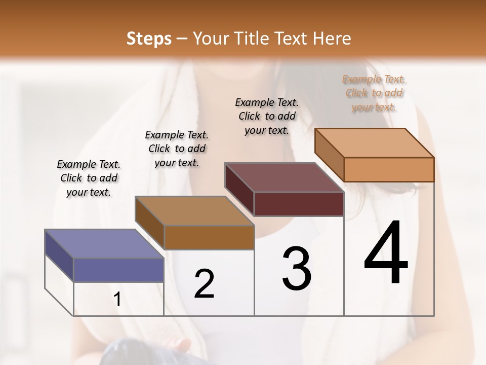 A Woman In A Towel Holding A Water Bottle PowerPoint Template