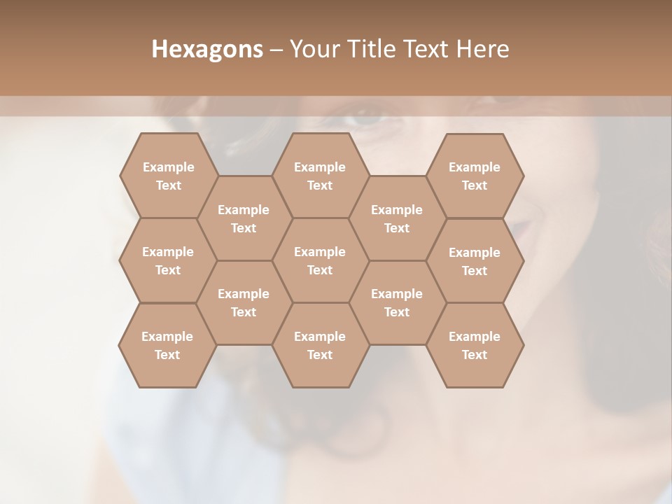 A Woman Is Smiling While Standing Behind A Wall PowerPoint Template