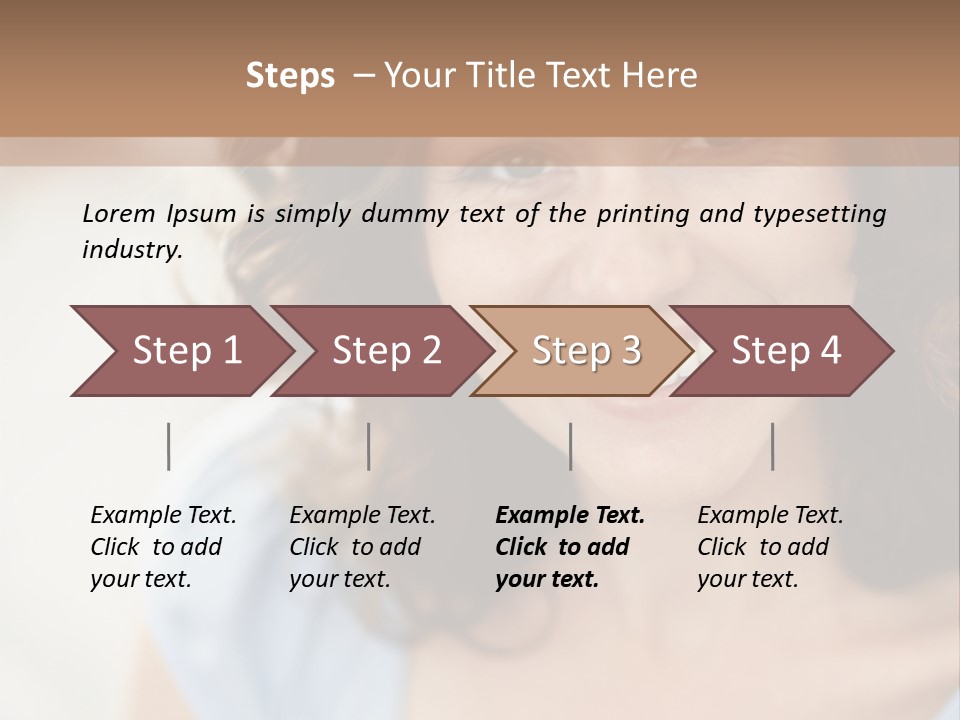 A Woman Is Smiling While Standing Behind A Wall PowerPoint Template