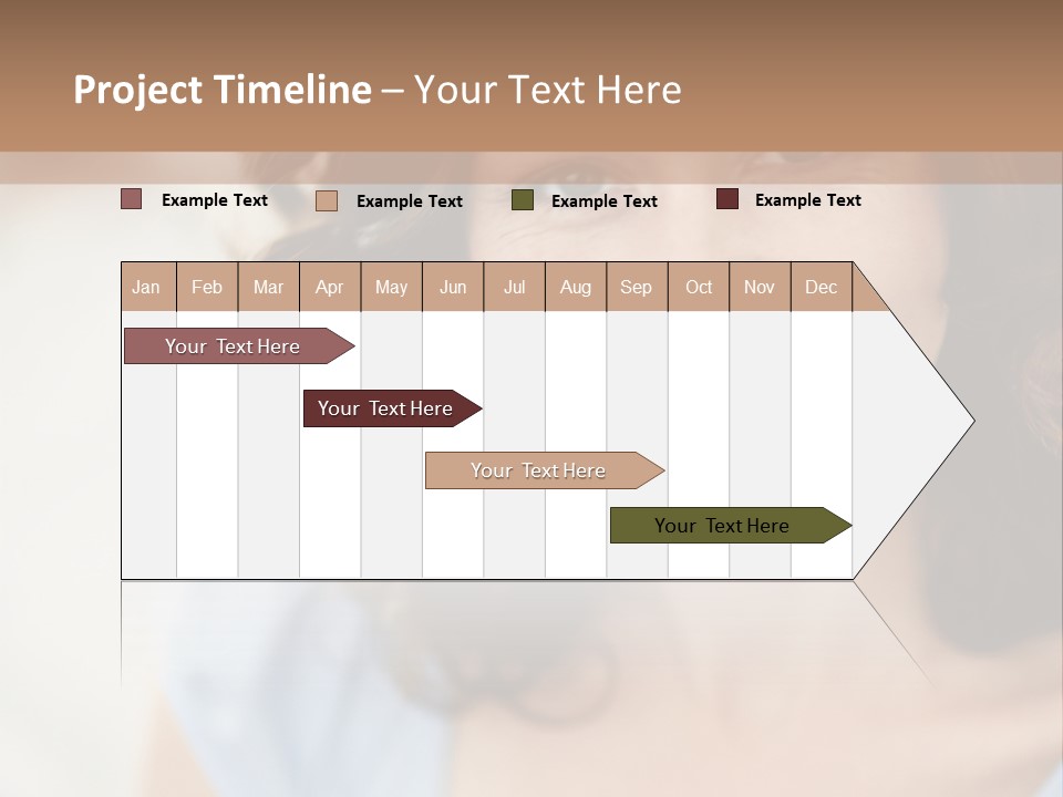 A Woman Is Smiling While Standing Behind A Wall PowerPoint Template