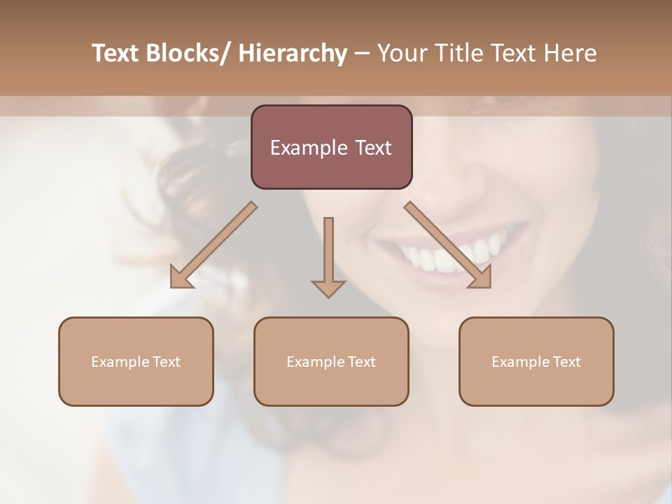 A Woman Is Smiling While Standing Behind A Wall PowerPoint Template