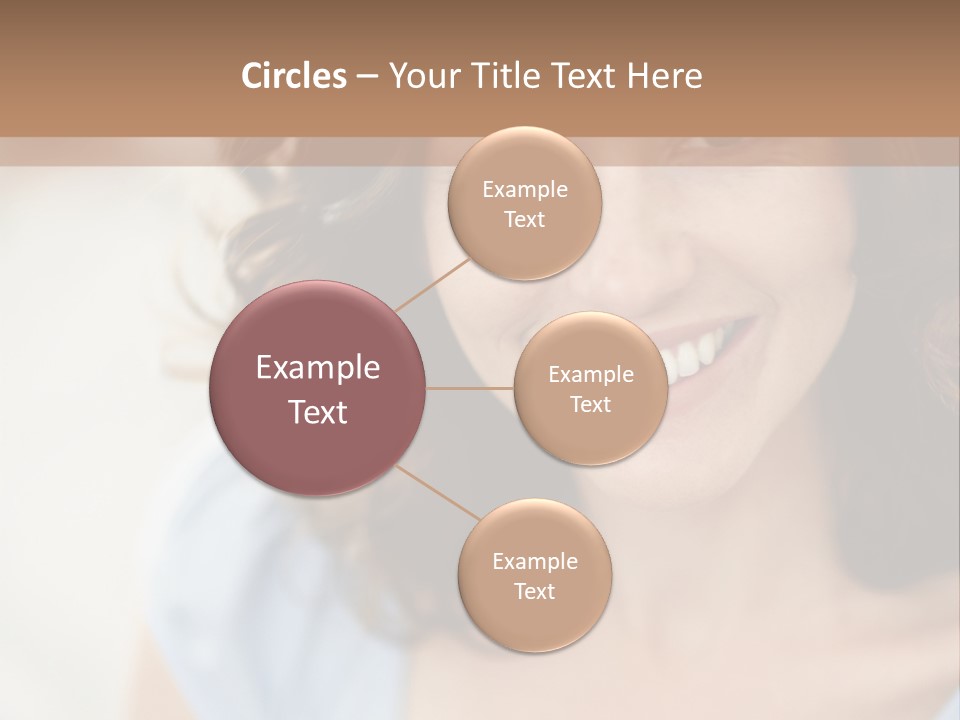 A Woman Is Smiling While Standing Behind A Wall PowerPoint Template