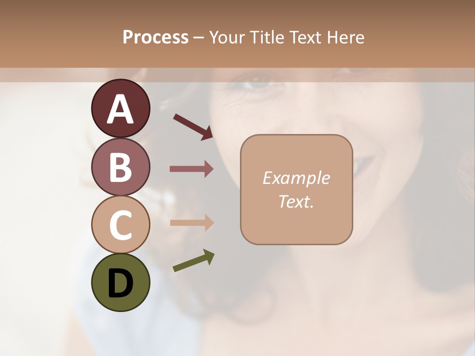 A Woman Is Smiling While Standing Behind A Wall PowerPoint Template