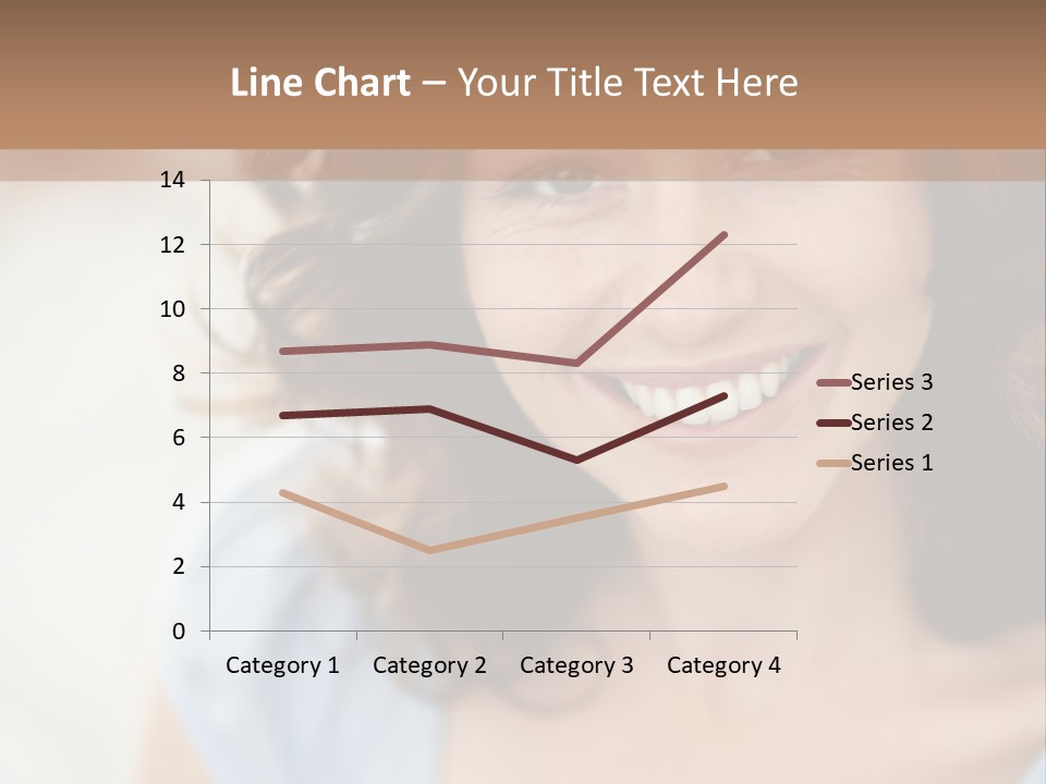 A Woman Is Smiling While Standing Behind A Wall PowerPoint Template