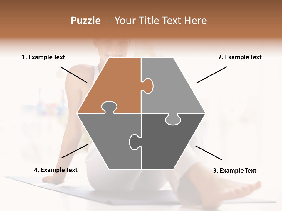 A Woman Sitting On The Floor With Her Legs Crossed PowerPoint Template