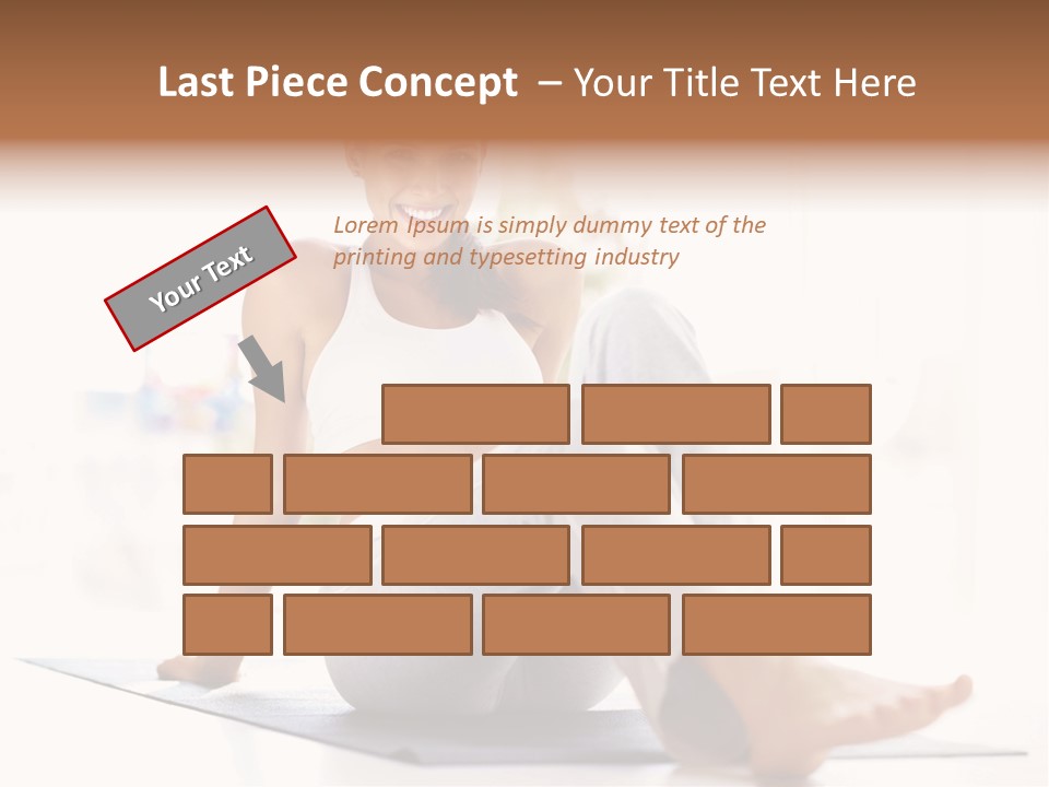 A Woman Sitting On The Floor With Her Legs Crossed PowerPoint Template