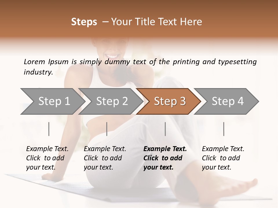 A Woman Sitting On The Floor With Her Legs Crossed PowerPoint Template