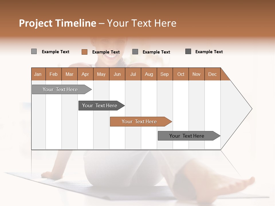A Woman Sitting On The Floor With Her Legs Crossed PowerPoint Template
